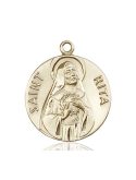 14kt Gold St. Rita of Cascia Medal