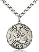 Sterling Silver St. William of Rochester Pendant