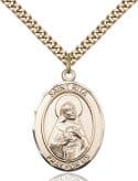 14kt Gold Filled St. Rita / Baseball Pendant