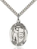Sterling Silver St. Sebastian / Golf Pendant