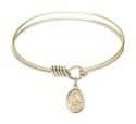 6 1/4 inch Round Eye Hook Bangle Bracelet with a O/L of Providence charm.