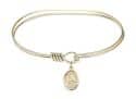 7 inch Oval Eye Hook Bangle Bracelet with a O/L of Providence charm.